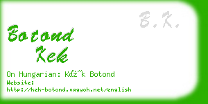 botond kek business card